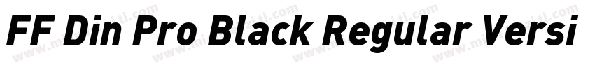 FF Din Pro Black Regular Version 7字体转换